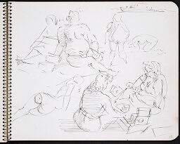Studies Of Figures On The Beach With A Ship In The Distance; Verso: Studies Of Figures On Beach
