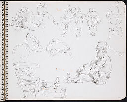 Studies Of Figures On Beach, With 82-Year-Old Man; Verso: Studies Of Figures On Beach