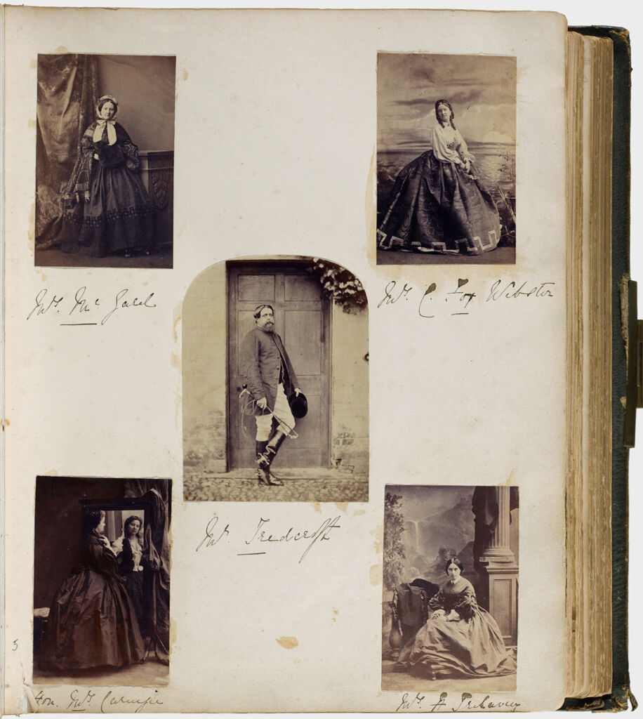 Untitled (Five Photographs, Clockwise From Upper Left, Mrs. Mcgald; Mrs. C. Fox Webster; Mrs. H. Trelawny; Hon. Mrs. Carnegie; Center, Mr. Teedcroft)