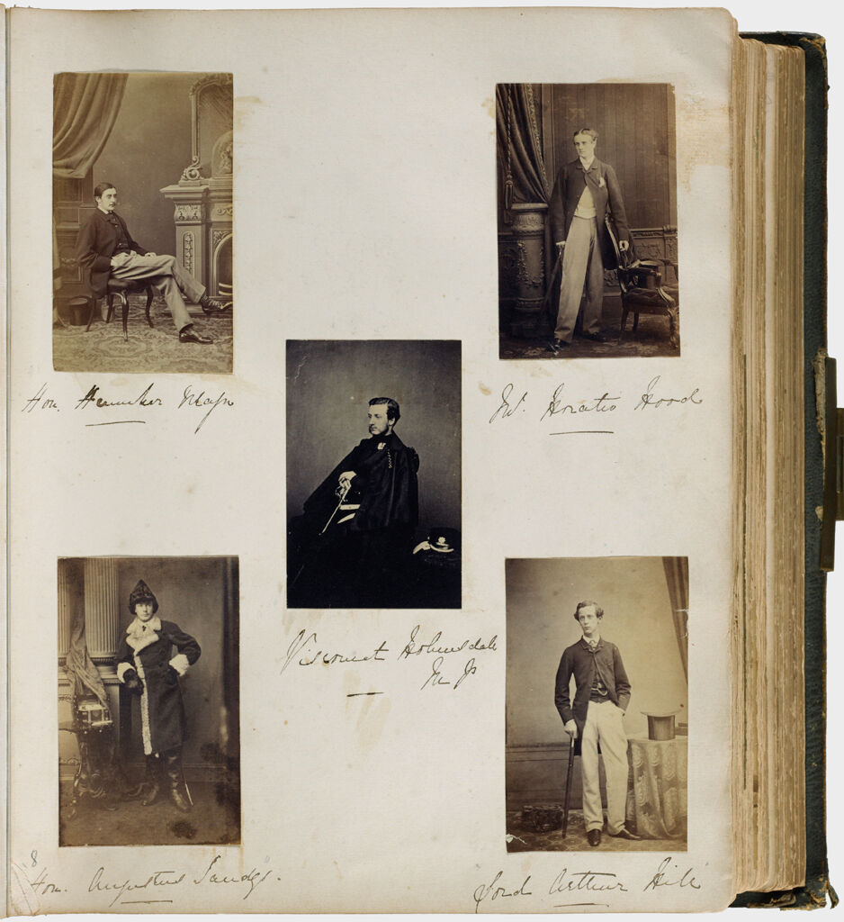 Untitled (Five Photographs, Clockwise From Top Left, Hon. Henniker Major; Horatio Hood; Lord Arthur Hill; Hon. Augustus Sandys; Center, Viscount Holmesdale)
