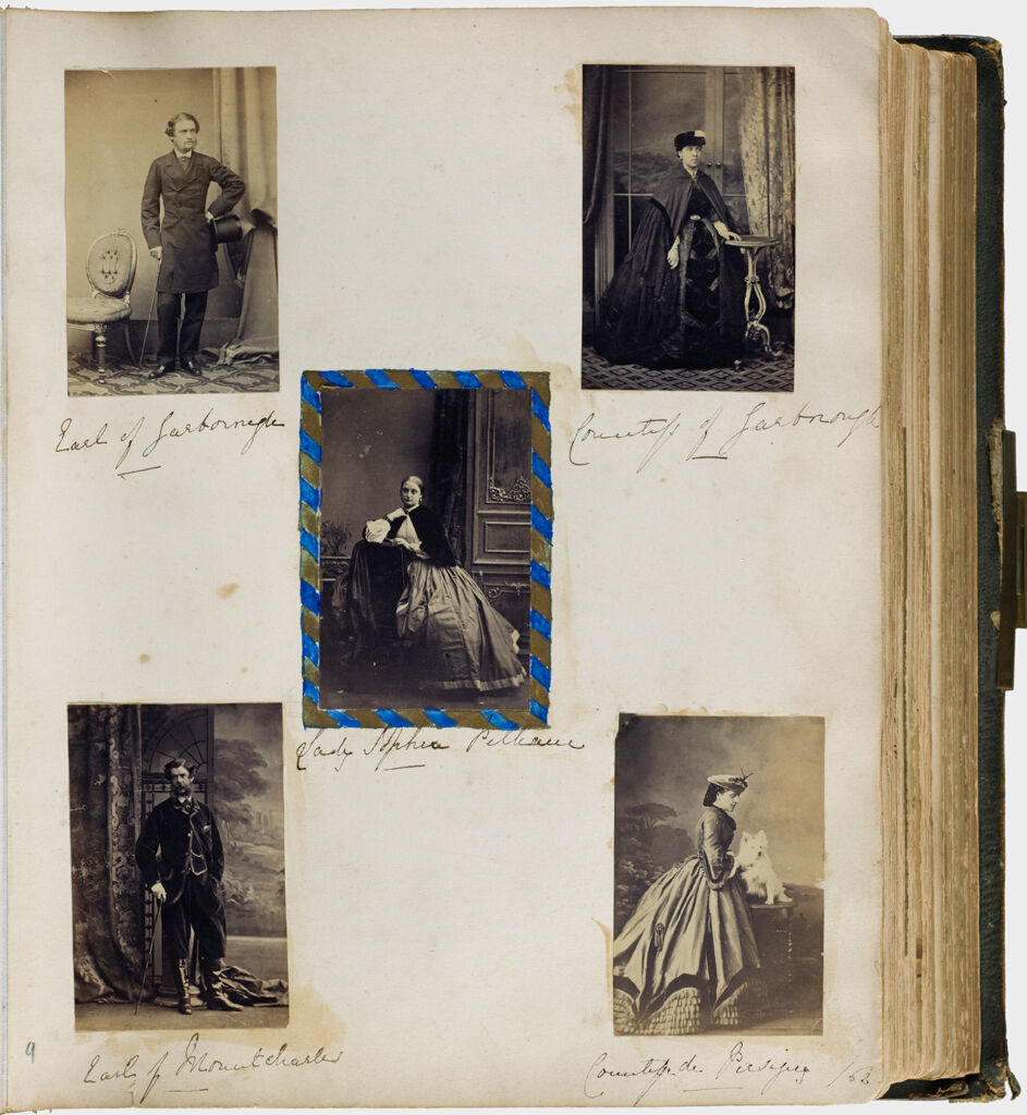 Untitled (Five Photographs, Clockwise From Top Left,  Charles Anderson-Pelham, 3Rd Earl Of Yarborough; Countess Of Yarborough; Countess De Piersjoy (With Dog); Earl Of Mountcharles; Center, Lady Sophia Pelham)