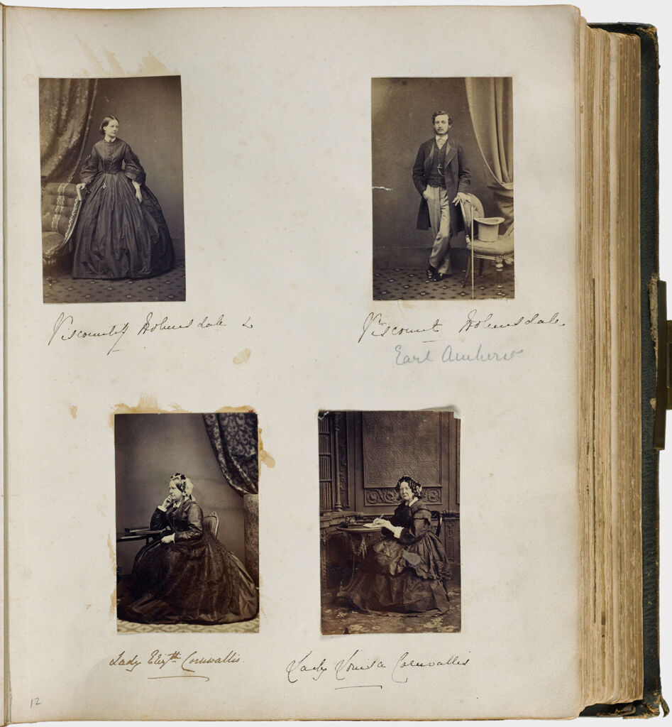 Untitled (Four Photographs, Clockwise From Upper Left, Viscountess Holmesdale; Viscount Holmesdale; Lady Louisa Cornwallis; Lady Elizabeth Cornwallis)