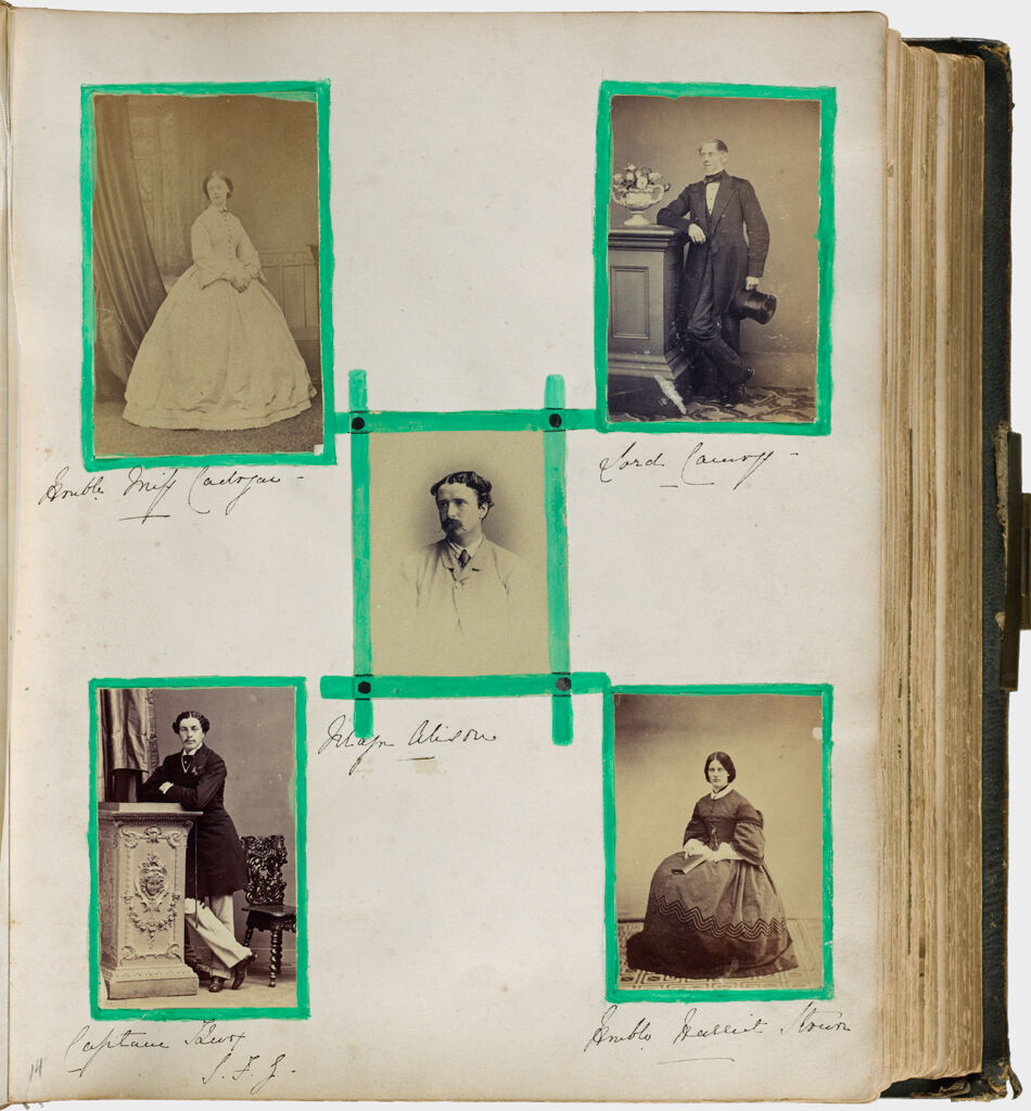 Untitled (Five Photographs, Clockwise From Upper Left, Honorable Miss Cadogan; Lord Camoys; Honorable Harriet Stonor; Captain (?); Center, Major Alison)