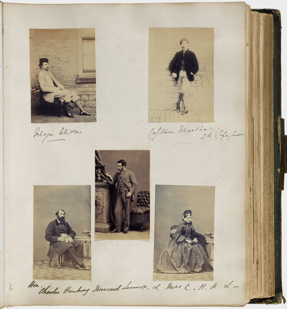 Untitled (Five Photographs, Clockwise From Top Left, Major Alison; Captain Marshall; Mrs. Charles Spencer Lennox; Charles Hanbury Kincaid Lennox; Center, Honorable Charles Hanbury)