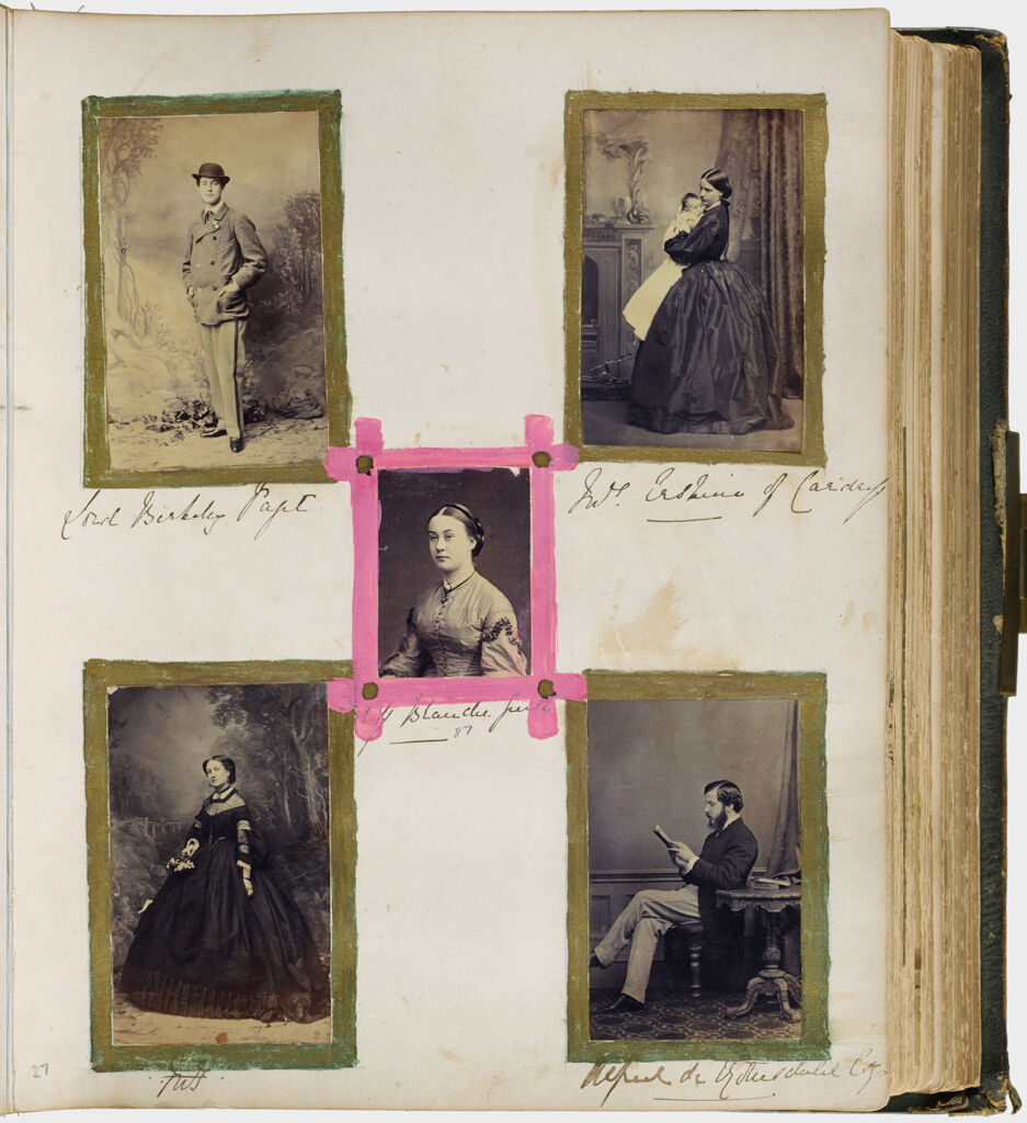 Untitled (Five Photographs, Clockwise From Upper Left, Lord Berkeley Paget; Mrs. Erskine Of Cardels(?) With Infant; Alfred De Rothschild, Esq.; Full-Length Portrait Of Unidentified Woman; Center, Miss Blanche (?))