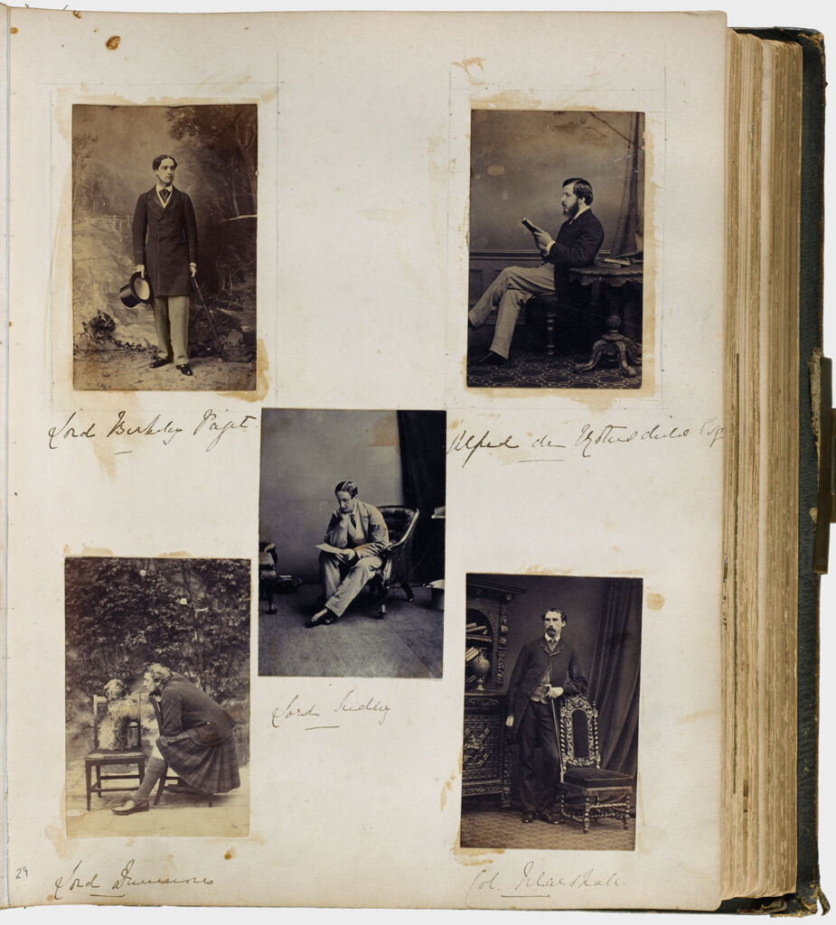 Untitled (Five Photographs, Clockwise From Upper Left, Lord Berkeley Paget; Alfred De Rothschild; Col. Marshall; Lord Dunmore (With Dog); Center, Lord Sudeley)