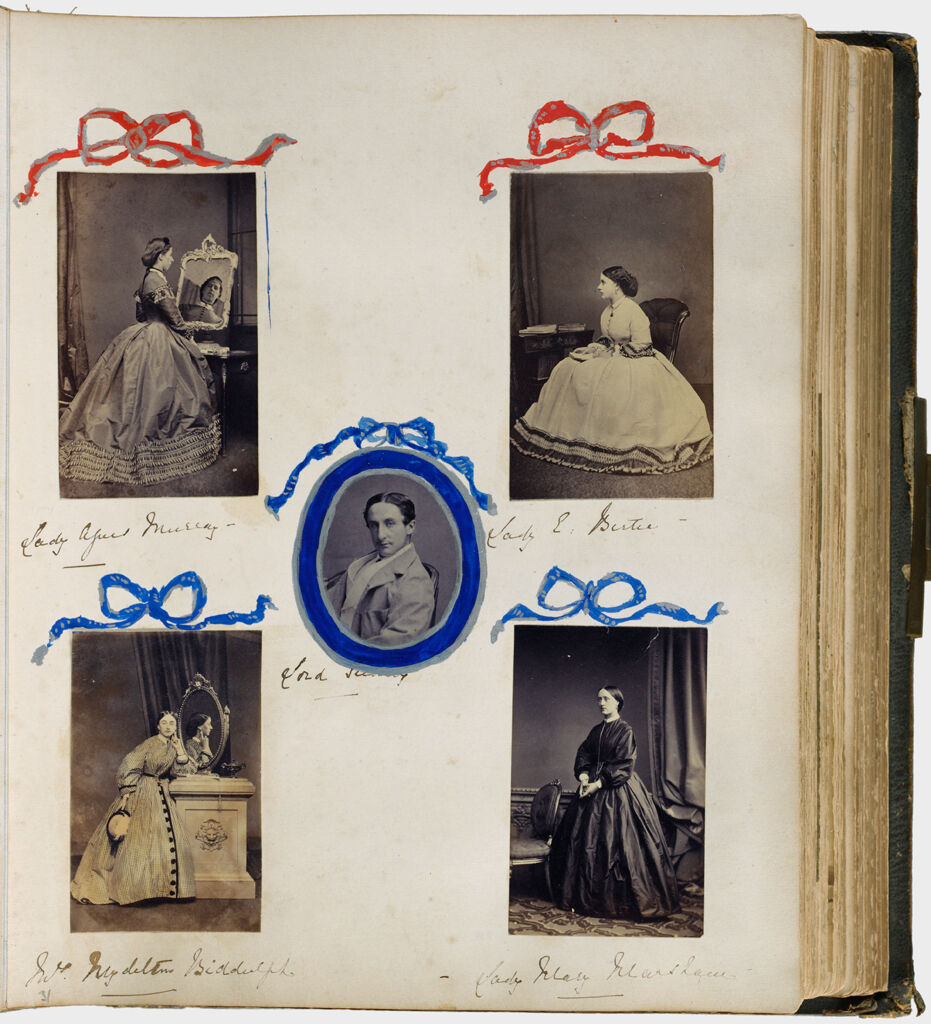 Untitled (Five Photographs, Clockwise From Upper Left, Lady Alfred Murray; Lady E. Bute; Lady Mary Marsham; Mrs. Mydelton Biddulph; Center, Lord Sudeley)