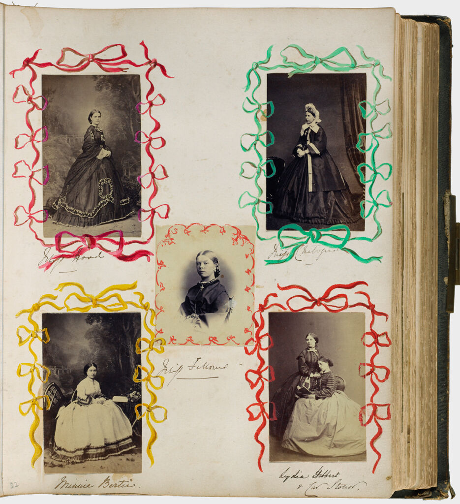 Untitled (Five Photographs, Clockwise From Upper Left, Miss Hood; Miss Chetwynd; Lydia Hibbert And Catherine Stonor; Minnie Bertie; Center, Miss Fellows)