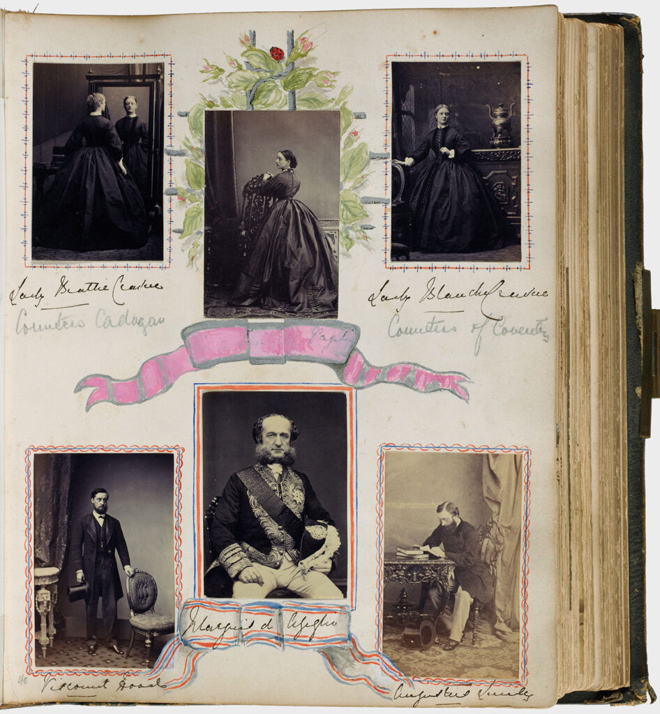 Untitled (Six Photographs, Clockwise From Upper Left, Lady Beattie Craven; Lady (?) Paget; Lady Blanche Craven; Augustus Sandys, Marquis (?); Viscount Hood)
