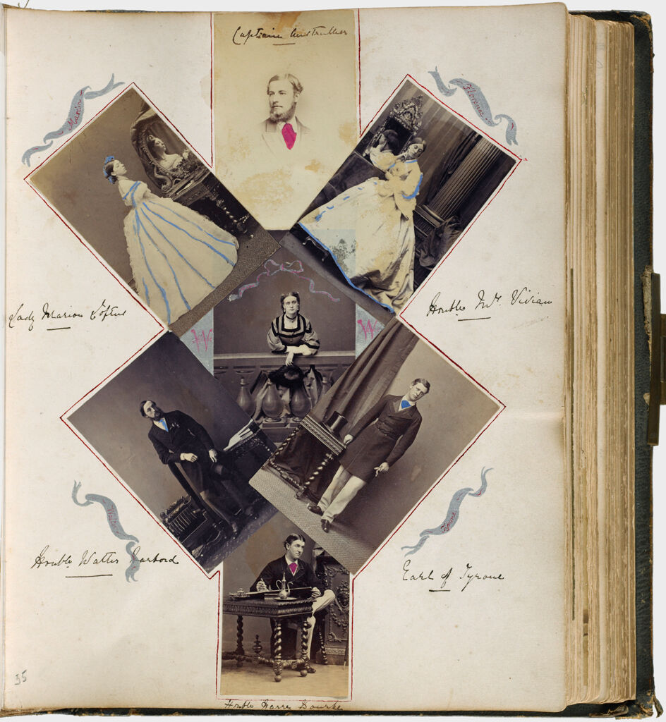 Untitled (Seven Photographs, Clockwise From Upper Left, Lady Marion Loftus; Captain Anstruther; Hon. Mrs. Vivian; Earl Of Tyrone; Hon. Harry Bourke; Hon. Walter Harbold; Center, Alice Hale(?))