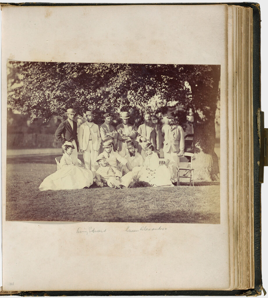 Untitled (Group Photograph Taken Out Of Doors With Prince Albert Edward, Princess Alexandra And Ten Unidentified People)