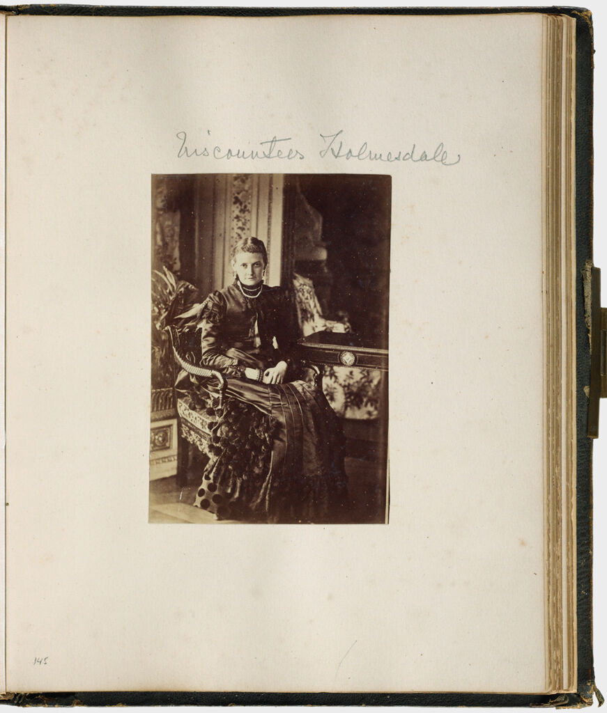 Untitled (Viscountess Holmesdale; Verso: Marquess Of Abergavenny 1897)