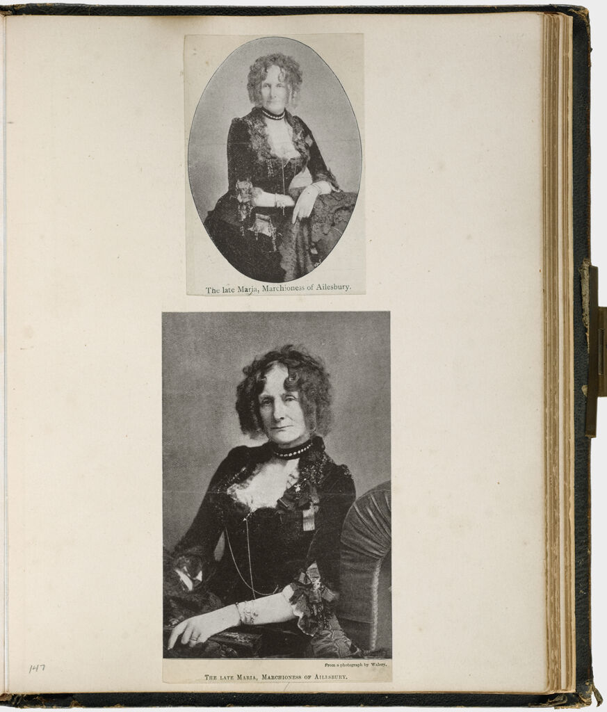 Untitled (Two Photomechanical Reproductions Of The Late Marchioness Of Ailesbury; Verso: Dowager Lady Filmer; Sir Robert Filmer Bt.)
