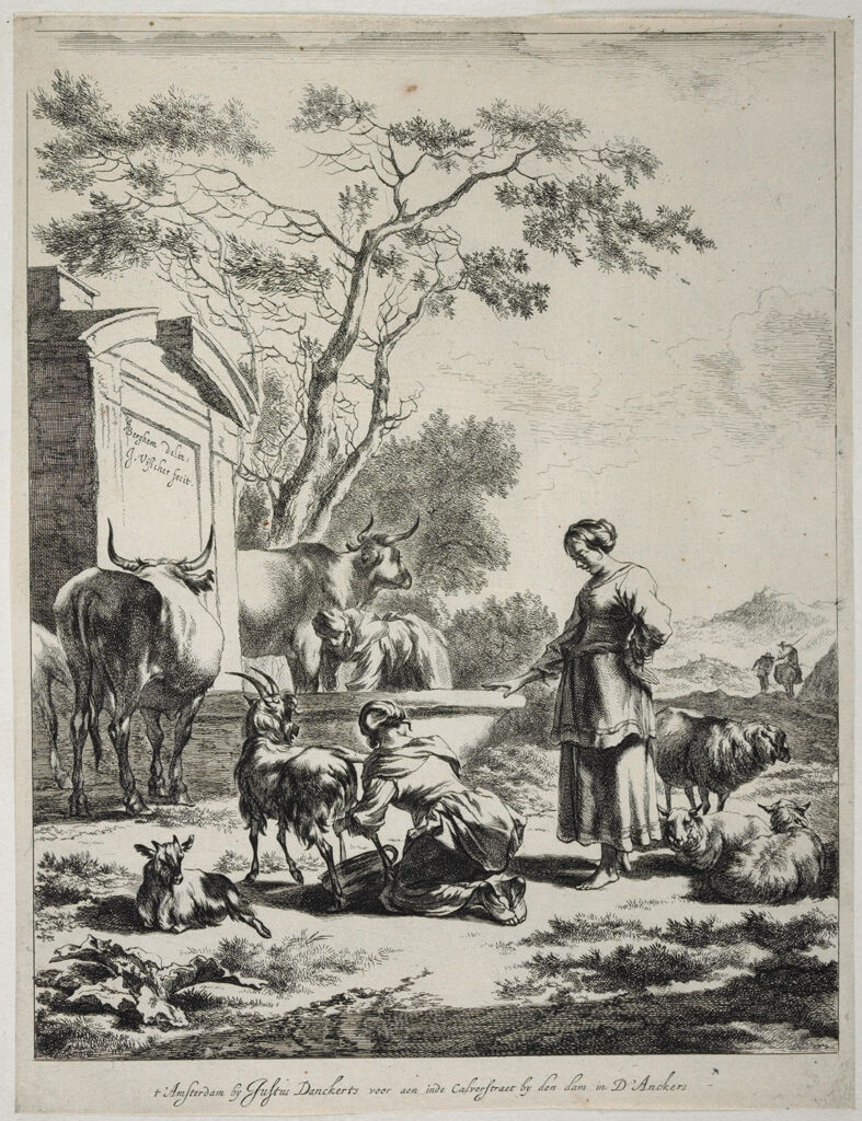 Shepherdess At A Spring