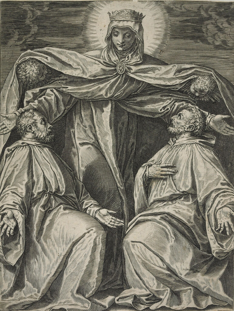 The Virgin Protecting Two Members Of A Confraternity