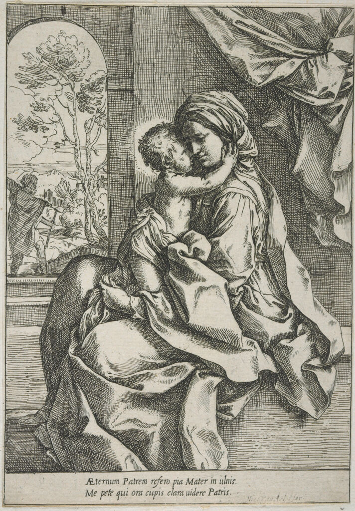 Madonna And Child, Saint Joseph In The Background