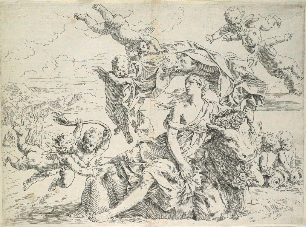 The Rape Of Europa, Europa Carried Away By The Bull, Surrounded By Angels