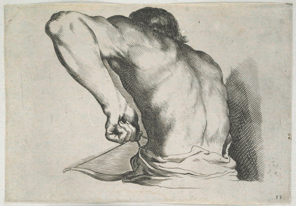 Study Of The Body Of A Man Shooting An Arrow