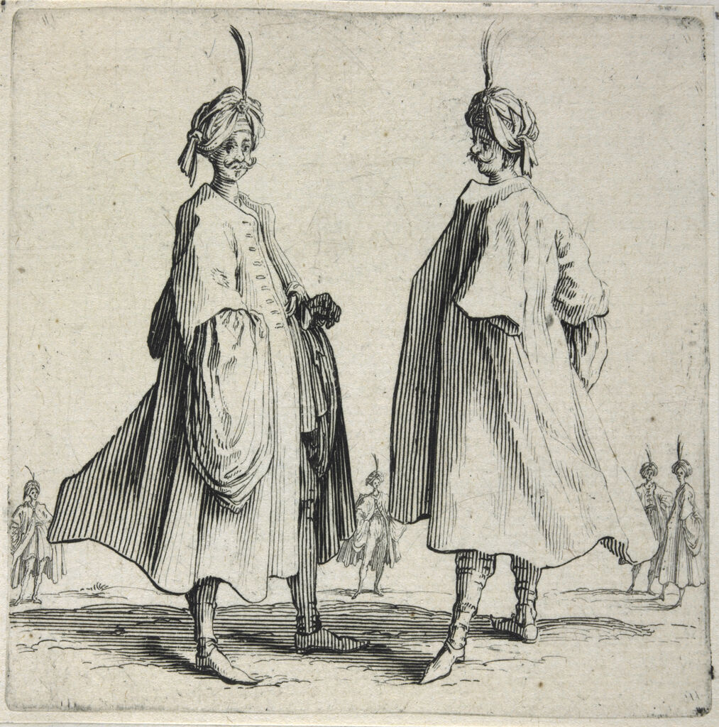 Two Turks With Feathered Turbans