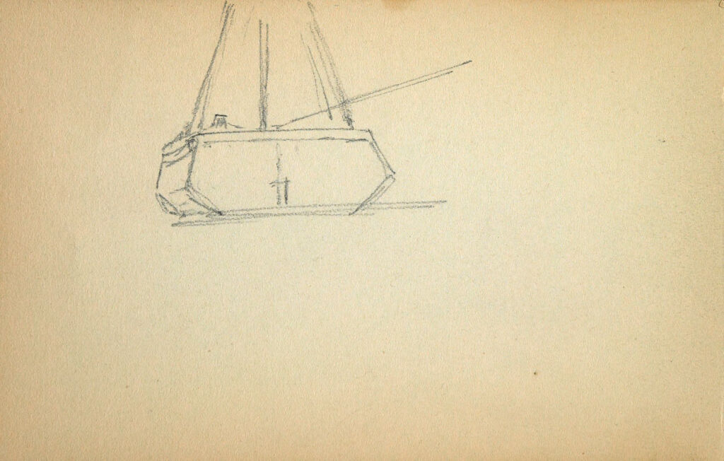Blank Page; Verso: Boat's Stern