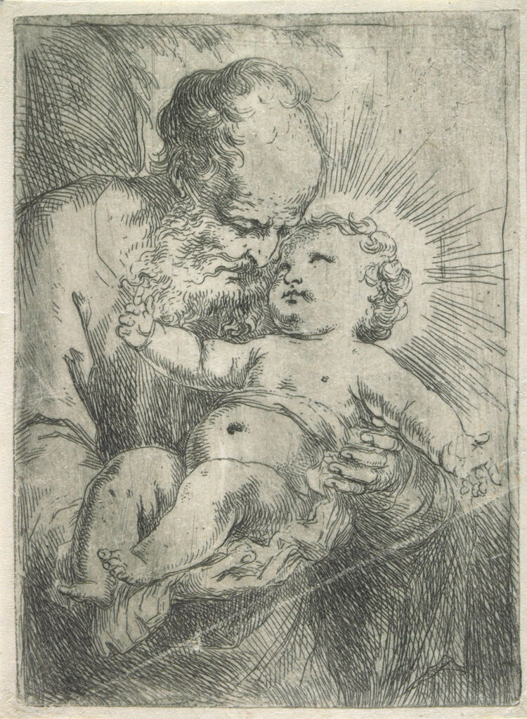 Saint Joseph Holding The Christ Child