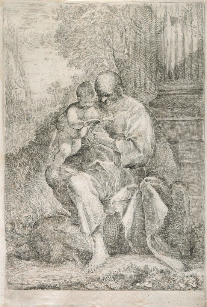 Saint Joseph Reading To The Infant Christ