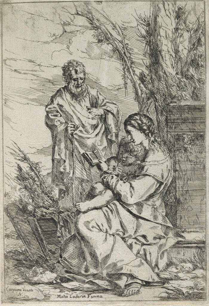 The Holy Family With The Virgin Reading