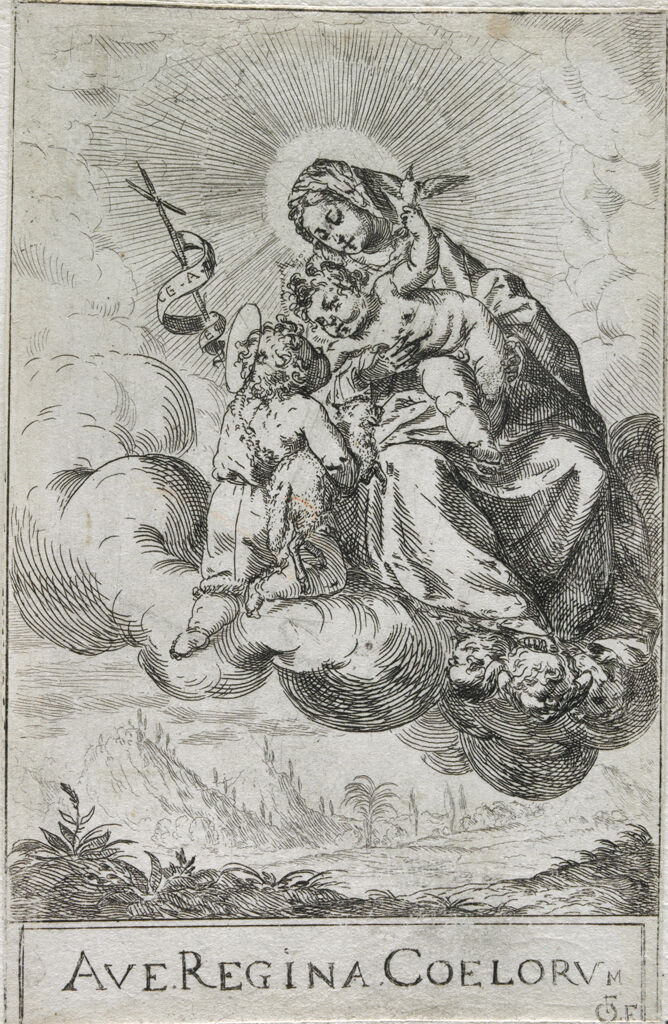The Virgin And Child With Saint John On A Cloud