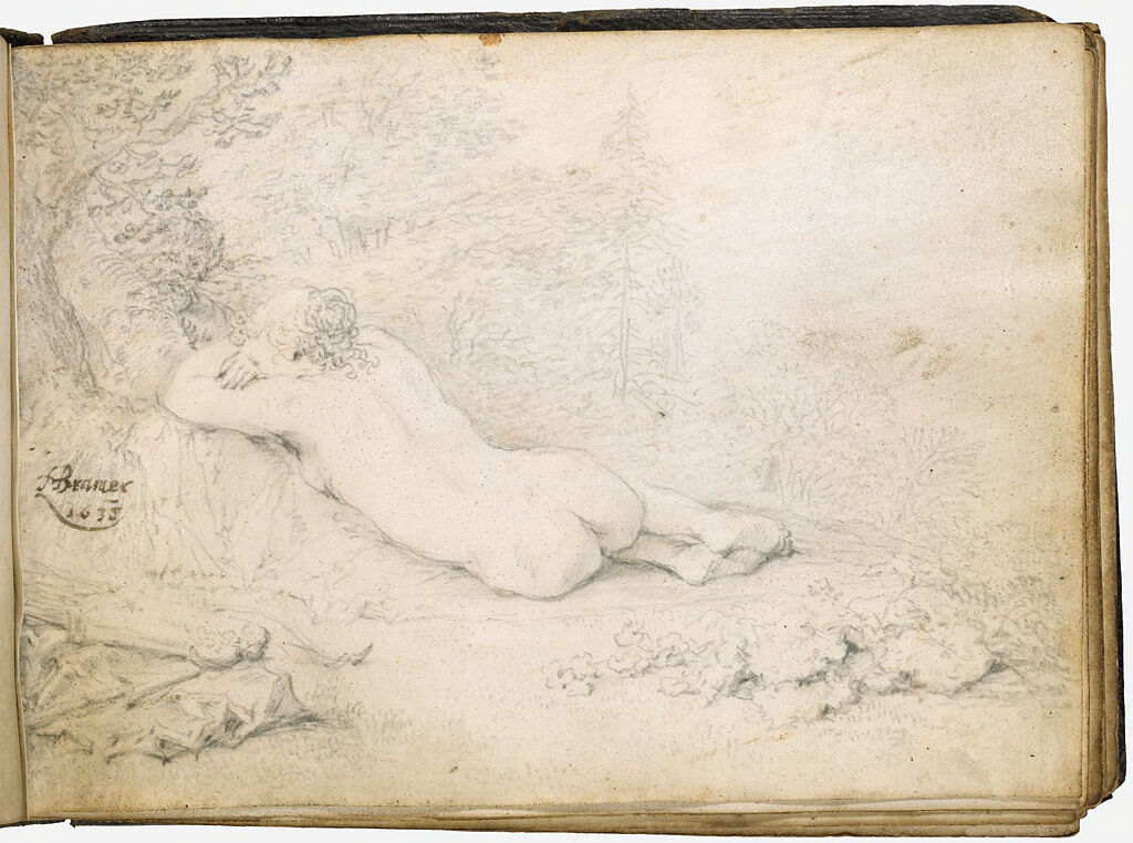 Sleeping Diana Spied Upon By A Satyr