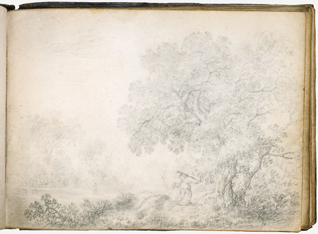Wooded Landscape With Peasants