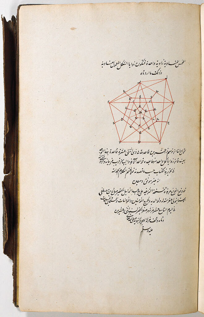 Colophon (Recto), Folio 132 From A Manuscript Of Tahrir Uqlidis By Nasir Al-Din Tusi
