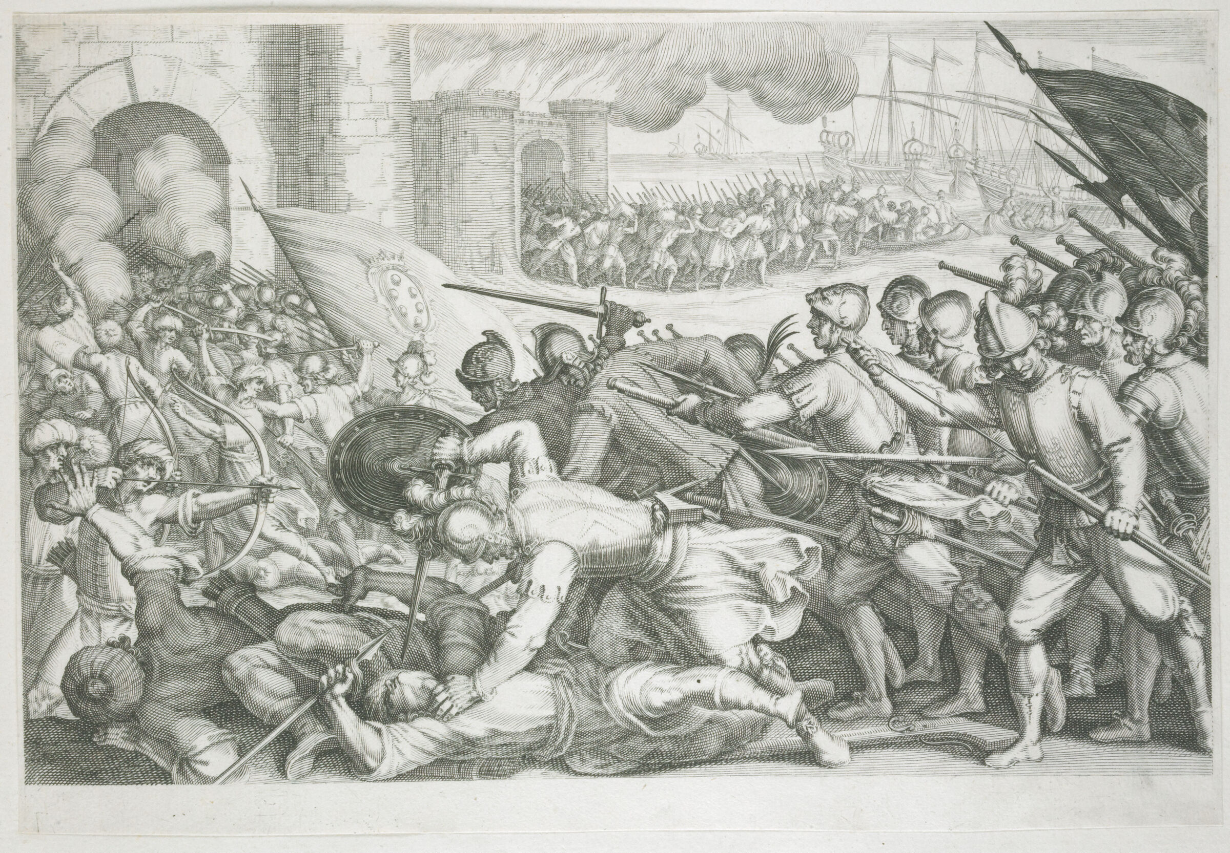 Troops Forcing A City Gate