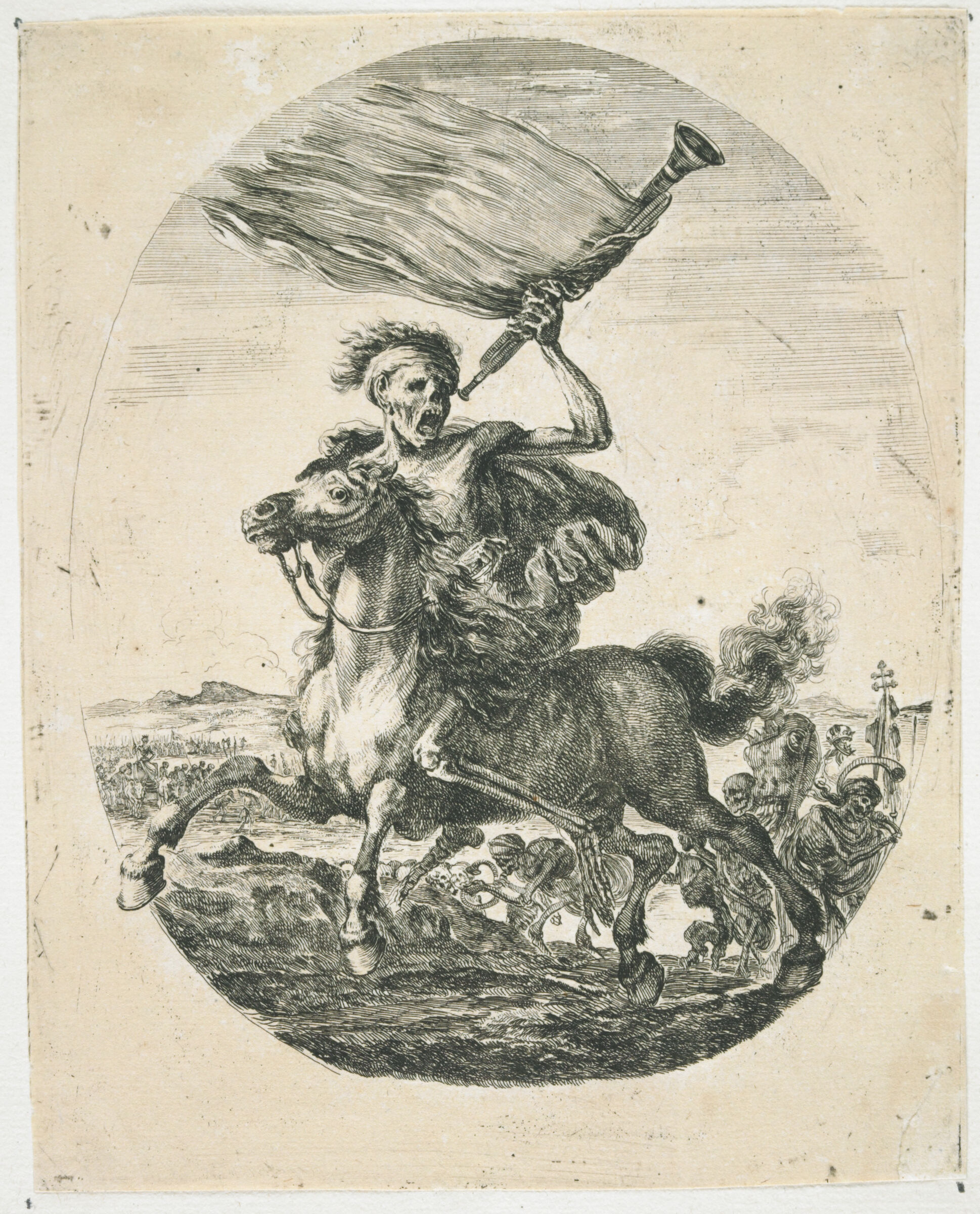 Allegory Of Death: Death On Horseback, With A Trumpet