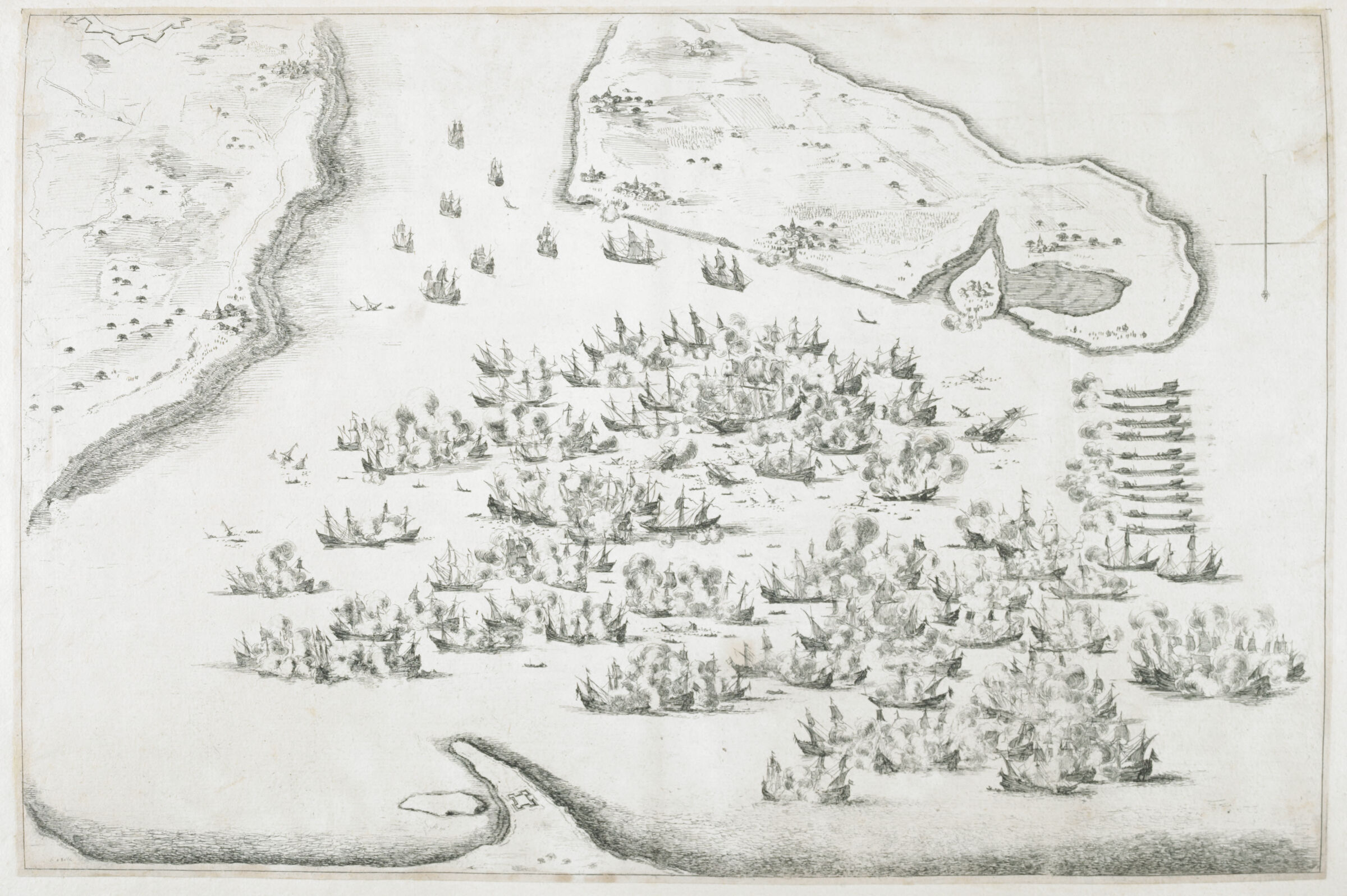 Naval Battle At La Rochelle