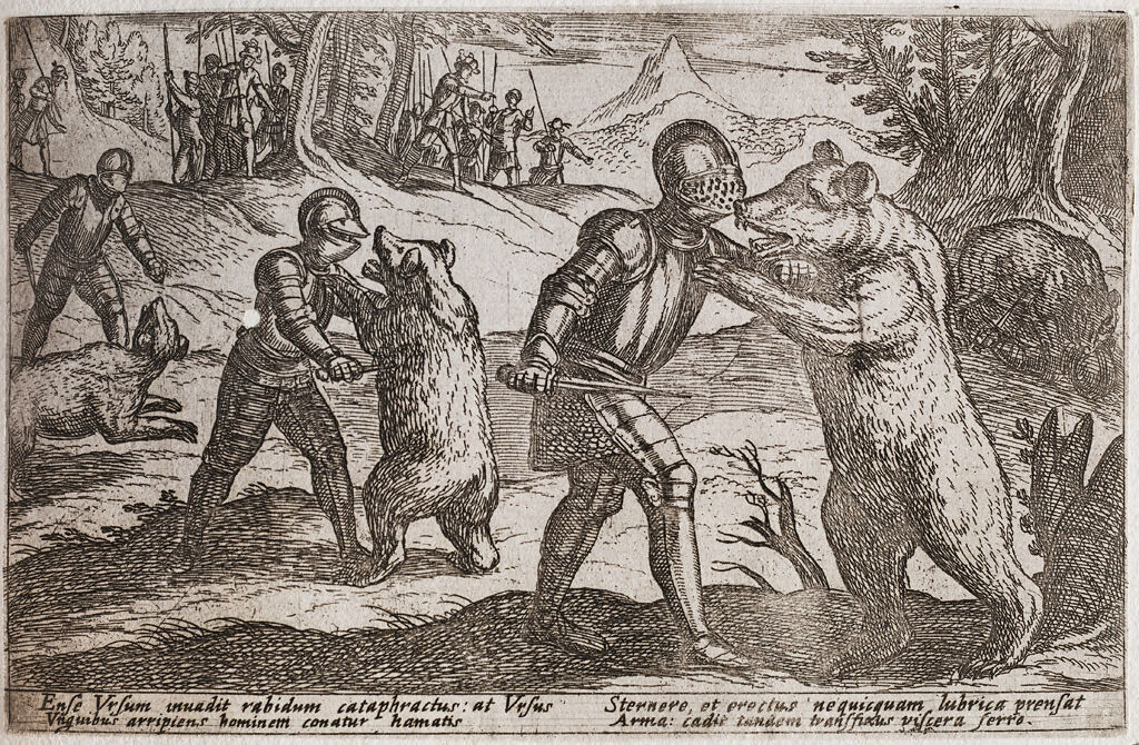 Armored Men Fighting Bears
