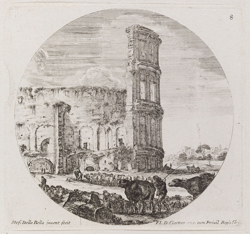 Landscape With The Colosseum, Cattle, And Herdsmen