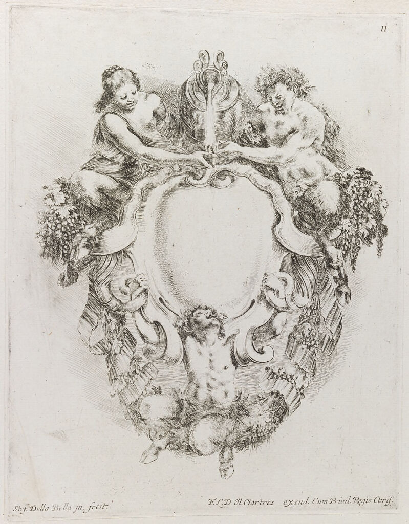 Two Satyrs And A Satyress, Pouring Wine