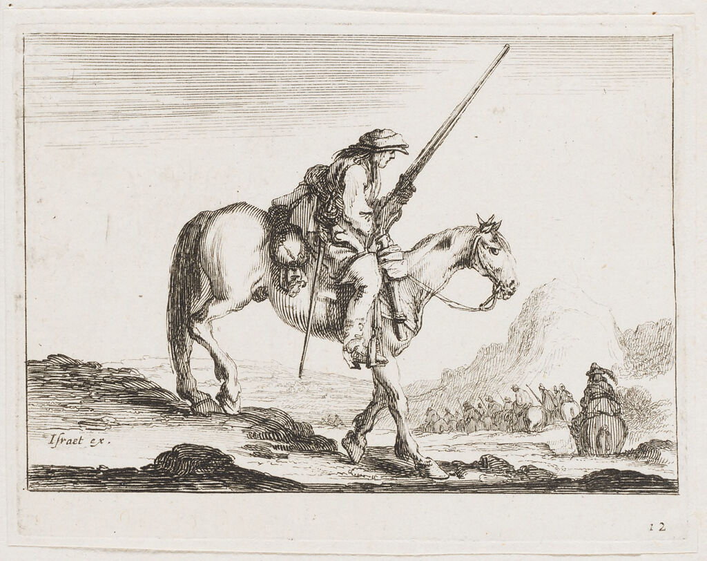 Man On Horseback With Weapon