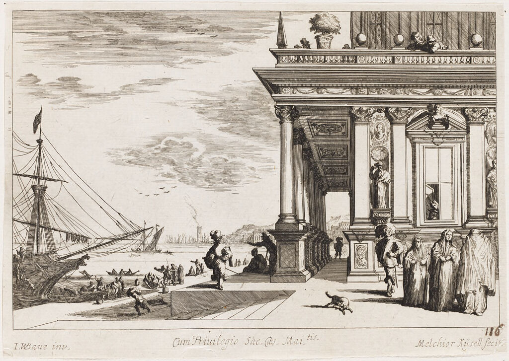 Disembarkment At Venice Under The Portico Of The So-Called Colonia Building