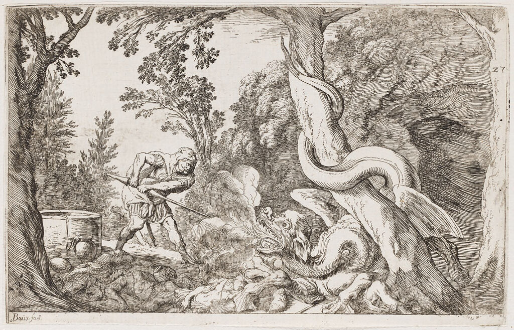 Cadmus Slays The Dragon Who Ate His Companions