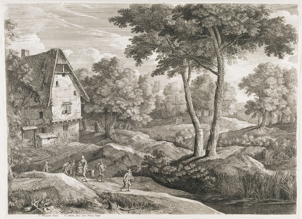 Landscape With Farmhouse And Travelers