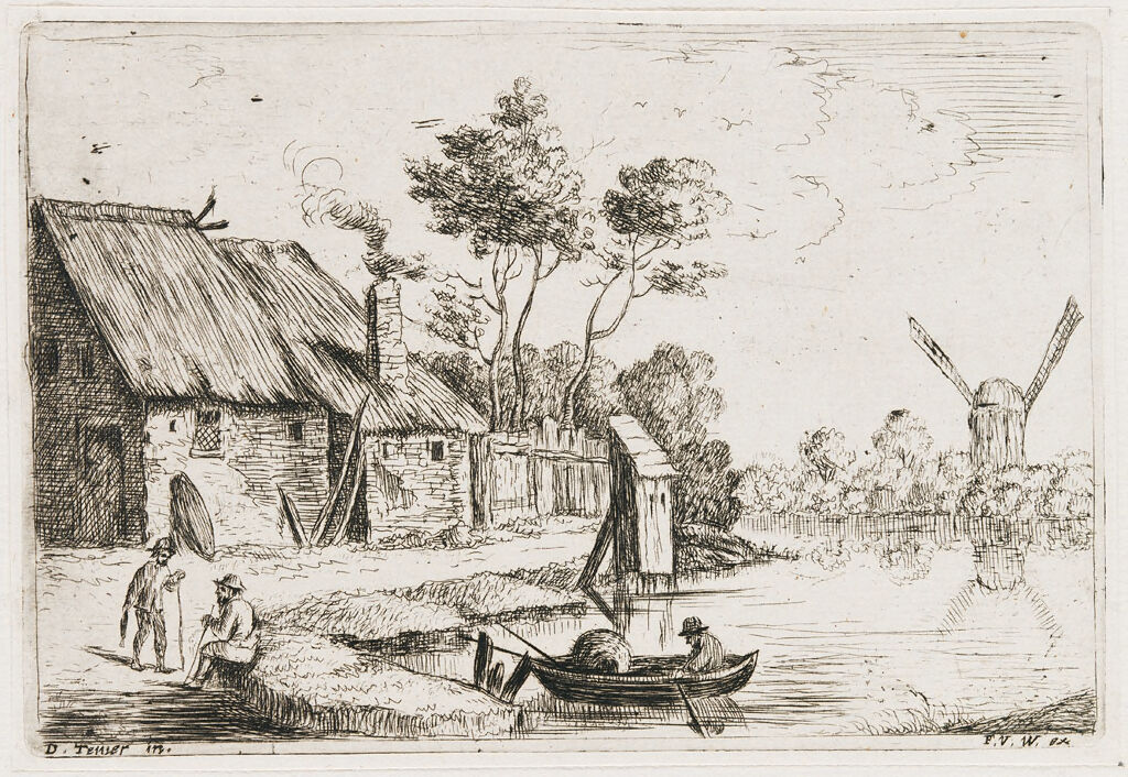 Landscape With A Farm On A River