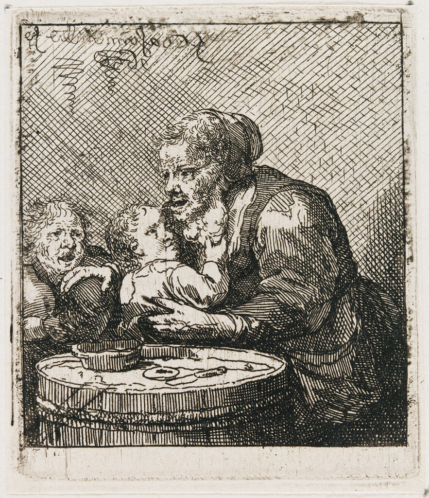 Old Woman And Two Children