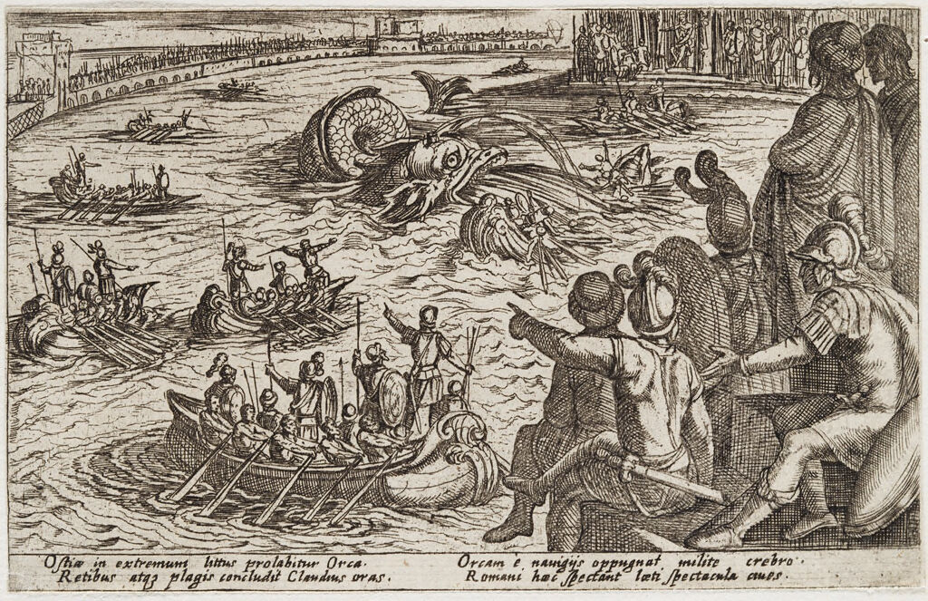Roman Seamen Battling A Sea Monster