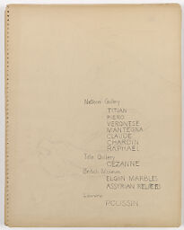 Table Of Contents With Faint Sketch Of Figures; Verso: Diagrams Showing Color And Intensity