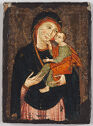 Woman holding seated child in left arm