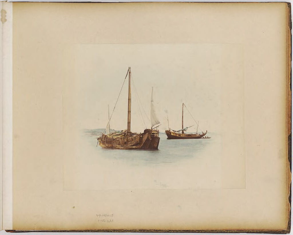 Untitled (Two Boats With Masts)