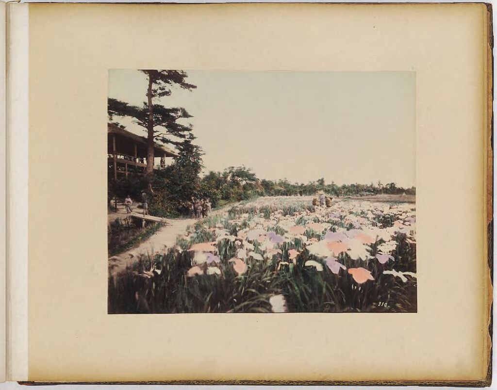 Untitled (Garden With Children And Building To Left)