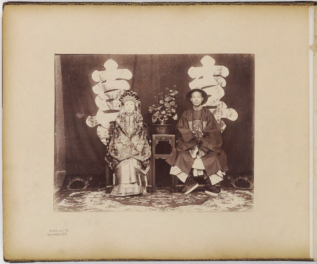 Untitled (Man And Woman Seated Wearing Formal Robes)