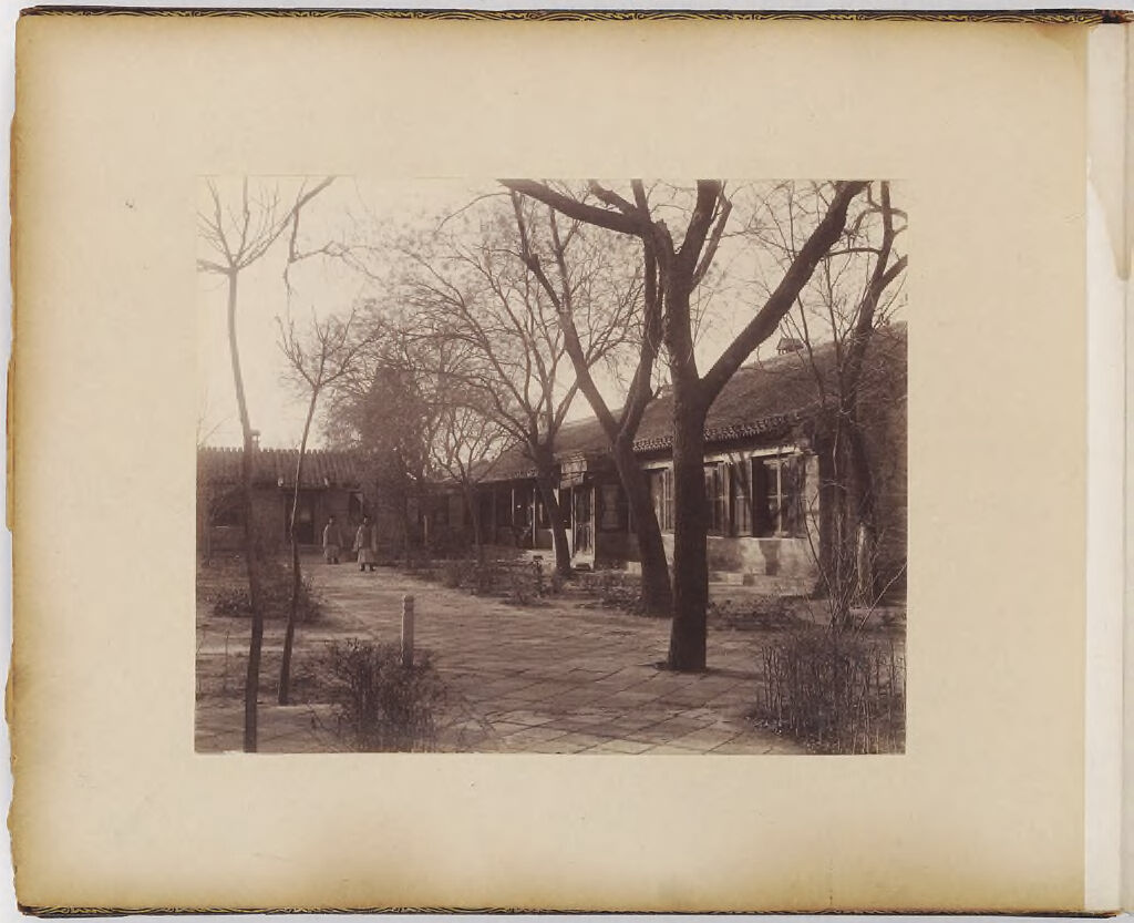 Untitled (Houses And Paved Walk, Two Figures In Background)